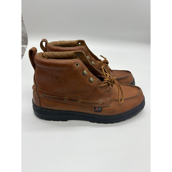 Justin Mens 11M Copper Grizzly Chukka Ankle Western Moc Toe ankle Boots 995 - Picture 8 of 10